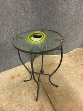 Load image into Gallery viewer, Black Metal Table With Glass Top