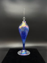 Load image into Gallery viewer, Glass Iridescent Blue Perfume Bottle