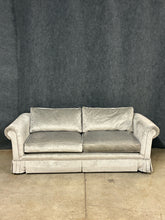 Load image into Gallery viewer, Traditional Rolled Arm Sofa in Light Neutral Upholstery