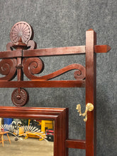 Load image into Gallery viewer, Antique Mahogany Hall Tree with Mirror &amp; Umbrella Stand