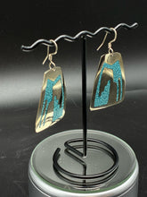 Load image into Gallery viewer, Silver Turquoise Pierced Earrings