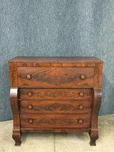 Load image into Gallery viewer, Empire Style Flame Mahogany 4-Drawer Chest