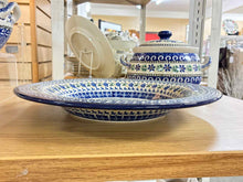 Load image into Gallery viewer, Pottery Blue Print 1 Piece Round Floral Serving bowl