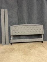 Load image into Gallery viewer, King Size Grey Tufted Bed Frame