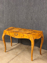 Load image into Gallery viewer, Vintage Italian-Style Olive Burl Wood Writing Desk