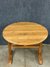 Load image into Gallery viewer, Rustic Pine Round Trestle Dining Table