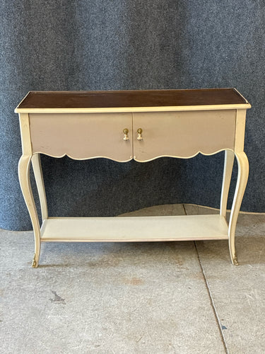 French Heritage Console Cabinet With Cabriole Legs