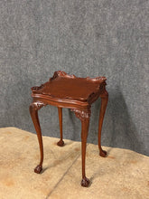 Load image into Gallery viewer, Claw Foot Dark Wood Lamp Table
