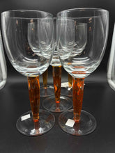 Load image into Gallery viewer, 5 Piece Denby Clear Glass Amber Glasses