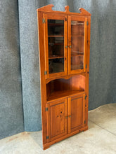 Load image into Gallery viewer, Mastercraft Pine Corner Display Cabinet