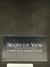 Load image into Gallery viewer, Bradington-Young Black Leather Reclining Loveseat