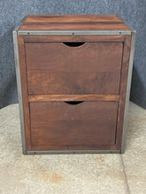 Load image into Gallery viewer, Rustic Wood and Metal File Cabinet