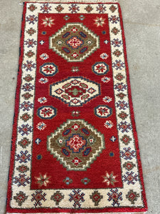 Hand-Knotted Wool Accent Rug