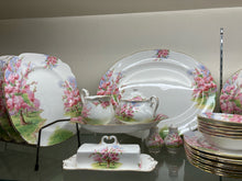 Load image into Gallery viewer, Royal Albert Gold Trim Floral Bone China White Dinnerware set
