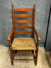 Load image into Gallery viewer, Traditional Cherry Dining Table &amp; 6 Ladderback Chairs