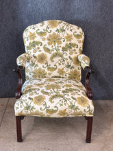 Load image into Gallery viewer, Antique Mahogany Hepplewhite-Style Custom Upholstered Armchair