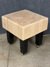Load image into Gallery viewer, Solid Wood Butcher Block Accent Table