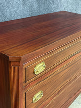 Load image into Gallery viewer, Antique Mahogany 3-Drawer Chest with Brass Hardware