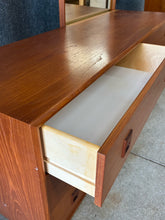 Load image into Gallery viewer, Mid-Century Modern Teak Veneer 6-Drawer Dresser with Mirror