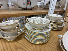 Load image into Gallery viewer, Castleton Gold Trim Floral Dinnerware set
