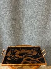 Load image into Gallery viewer, Asian Scenic Toleware Serving Tray