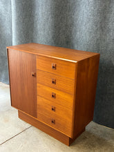Load image into Gallery viewer, Danish Modern-Style Five-Drawer Chest with Cabinet