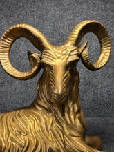 Load image into Gallery viewer, Large Brass Ram Sculpture