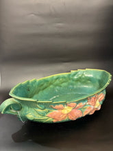 Load image into Gallery viewer, Roseville Pottery Floral Green Bowl