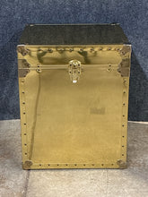 Load image into Gallery viewer, Brass-Clad Campaign Style Storage Trunk