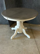 Load image into Gallery viewer, Farmhouse Round Pedestal Dining Table with Butterfly Leaf