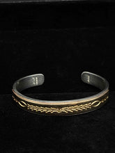 Load image into Gallery viewer, 1 Piece Sterling Silver Cuff Two Tone Bracelet