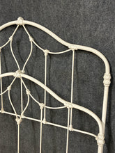 Load image into Gallery viewer, Vintage-Style White Metal Full Bed Frame