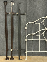 Load image into Gallery viewer, Vintage-Style White Metal Full Bed Frame