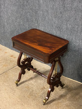 Load image into Gallery viewer, Flame Mahogany Lyre-Base Side Table