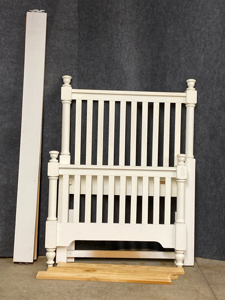 Bassett Twin Size White Bed Frame