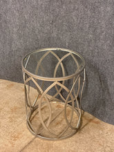 Load image into Gallery viewer, Metal Side Table With Glass Top