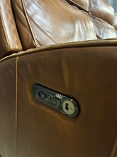 Load image into Gallery viewer, Flexsteel Brown Leather Power Reclining Sofa with USB