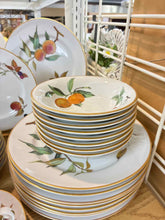 Load image into Gallery viewer, Royal Worcester Evesham Gold Trim Fruit Porcelain White Dinnerware set