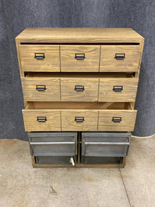 Magnolia Home by Joanna Gaines Industrial Cabinet with Metal Bins