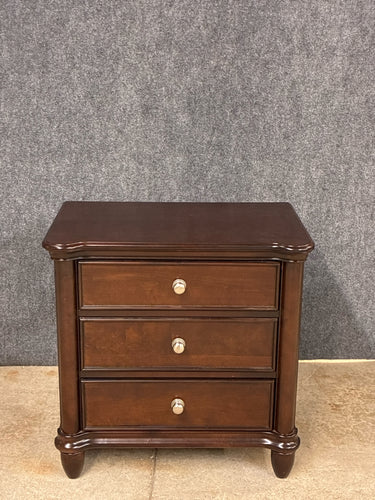 Traditional Dark Cherry 3-Drawer Nightstand