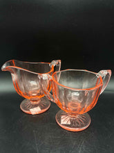Load image into Gallery viewer, 5 Piece Glass Pink Vintage Serveware Set