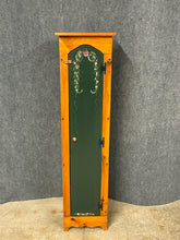 Load image into Gallery viewer, Rustic Pine Hand-Painted Floral Tall Storage Cabinet