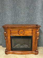 Load image into Gallery viewer, Dark Wood Electric Fireplace