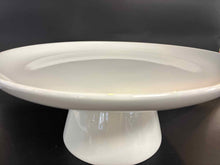 Load image into Gallery viewer, Pottery Barn Stoneware White Round Cake plate/stand