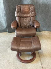 Load image into Gallery viewer, Ekornes Stressless Leather Recliner With Ottoman