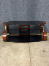 Load image into Gallery viewer, Modern Black Glass Media Console