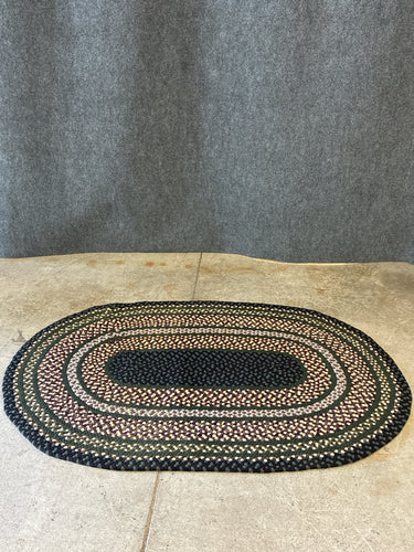 Oval Multicolored Braided Rug