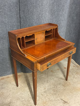 Load image into Gallery viewer, Vintage Mahogany Writing Desk with Leather Top