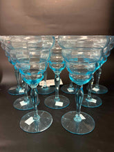 Load image into Gallery viewer, 9 Piece Blue Glass Glasses
