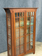 Load image into Gallery viewer, Ethan Allen Arts &amp; Crafts Solid Cherry Wood Display Cabinet